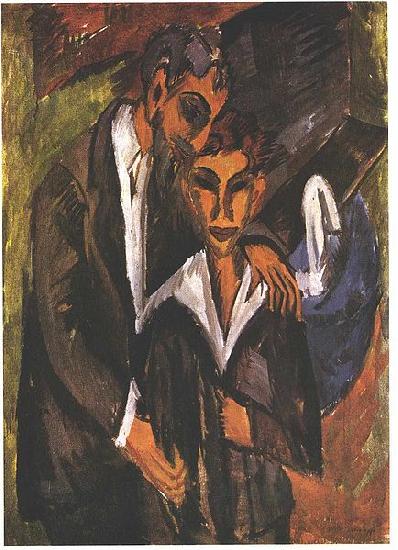 Ernst Ludwig Kirchner Graef and friend Germany oil painting art